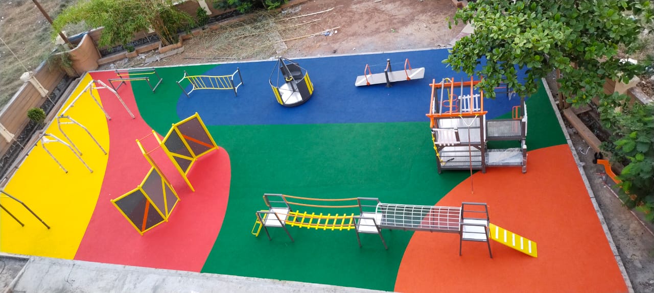 Aerial view playground